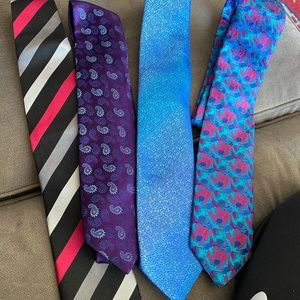 Lot of 4 THOMAS PINK TIES